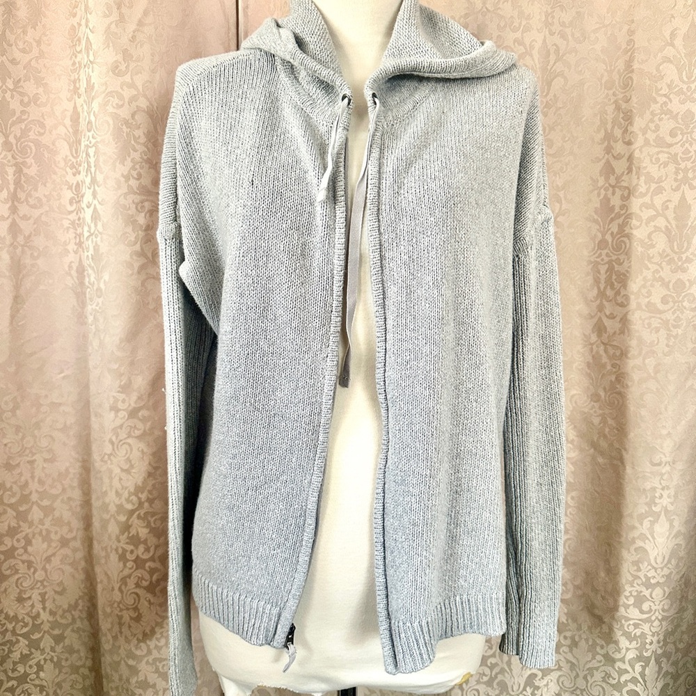 Athleta Gray Cardigan Sweater with Relaxed Fit